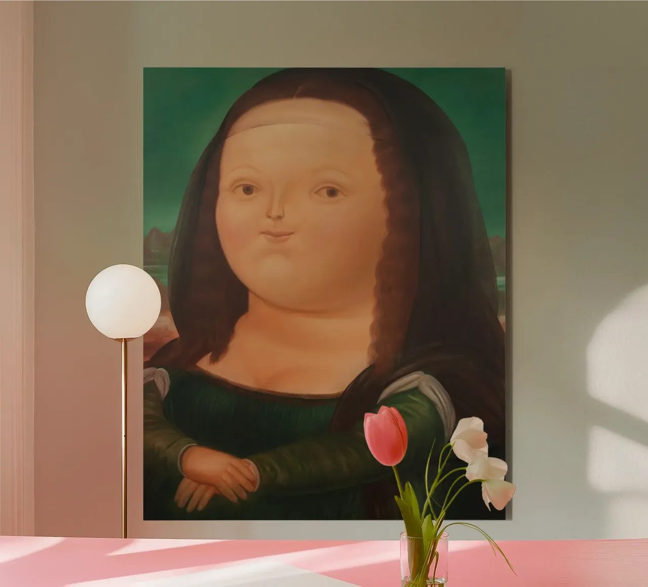 Monna Lisa di Fernando Botero alluminio dibond da Classic Art Prints