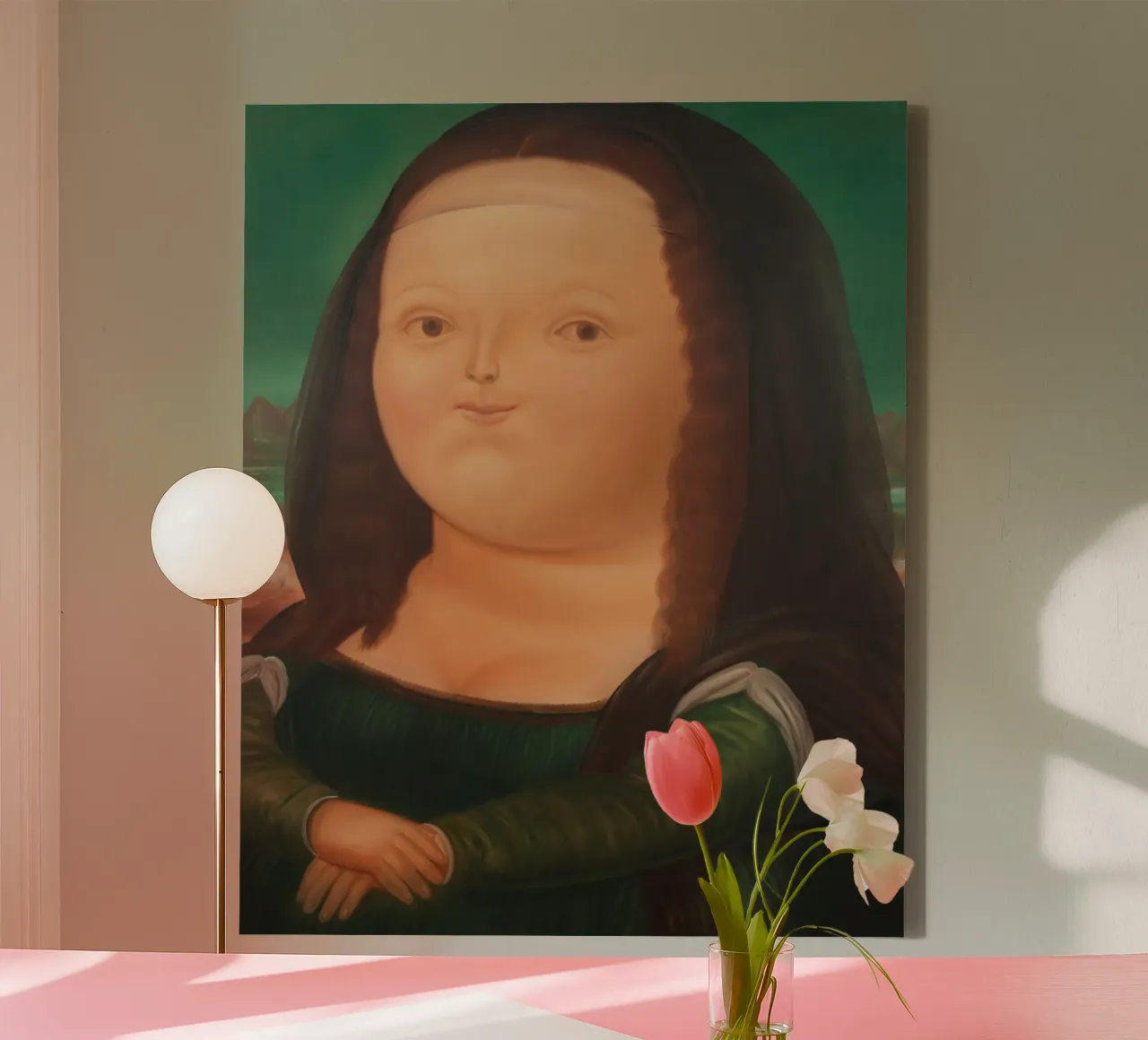 Monna Lisa di Fernando Botero tela da Classic Art Prints