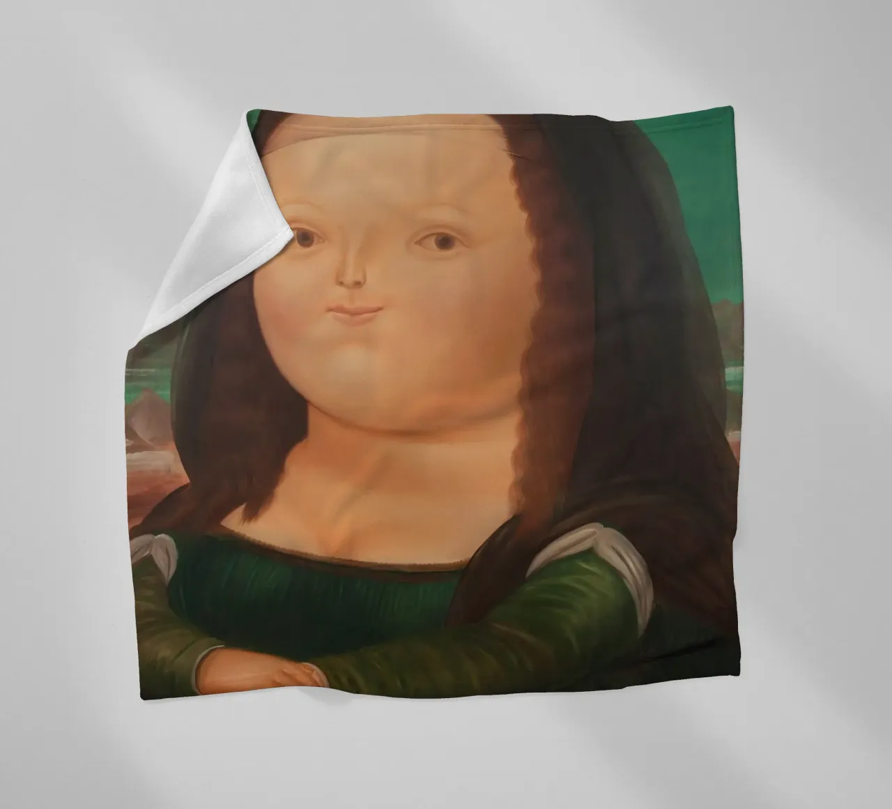Monna Lisa di Fernando Botero coperta in pile da Classic Art Prints