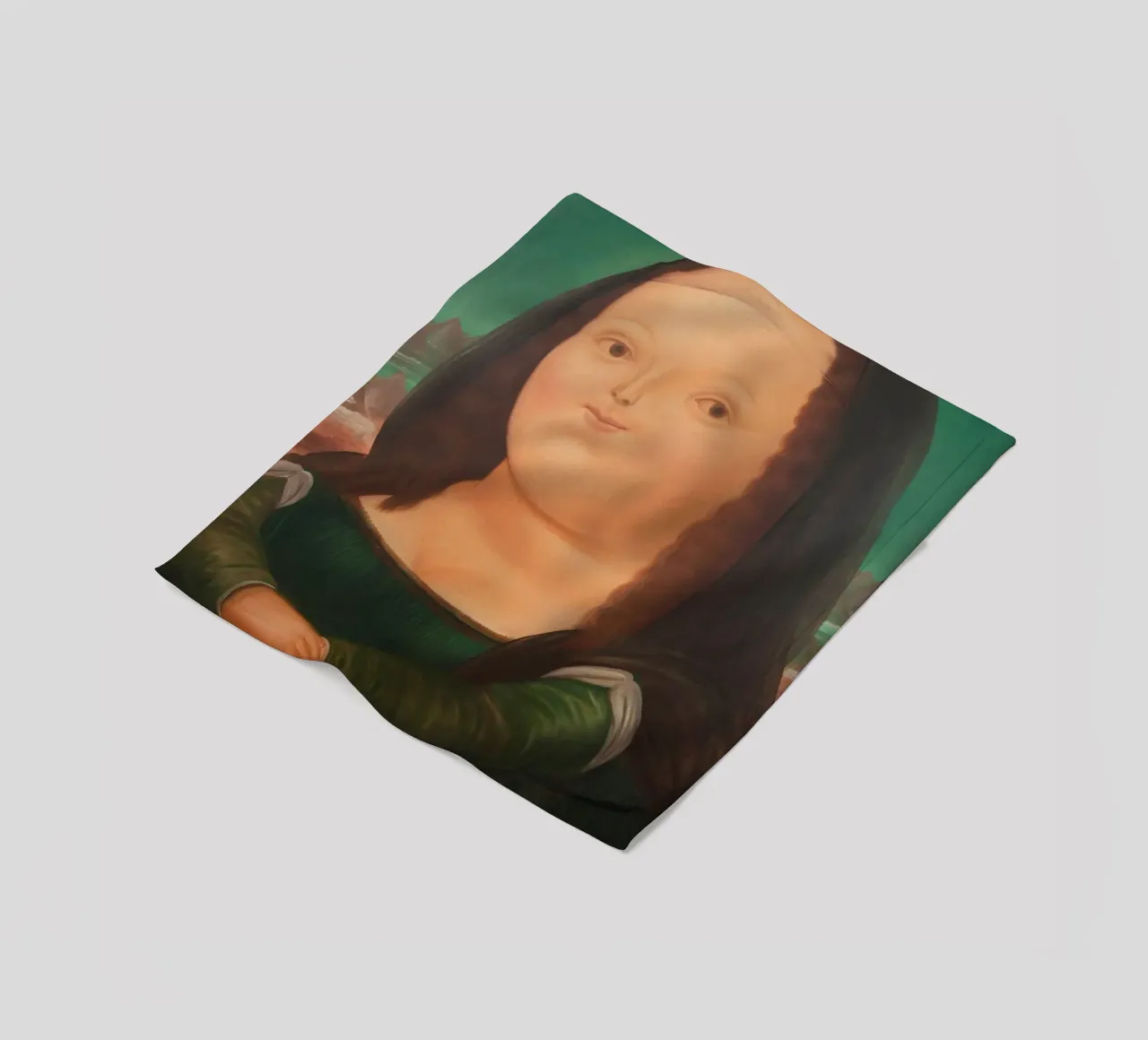 Monna Lisa di Fernando Botero coperta in pile da Classic Art Prints