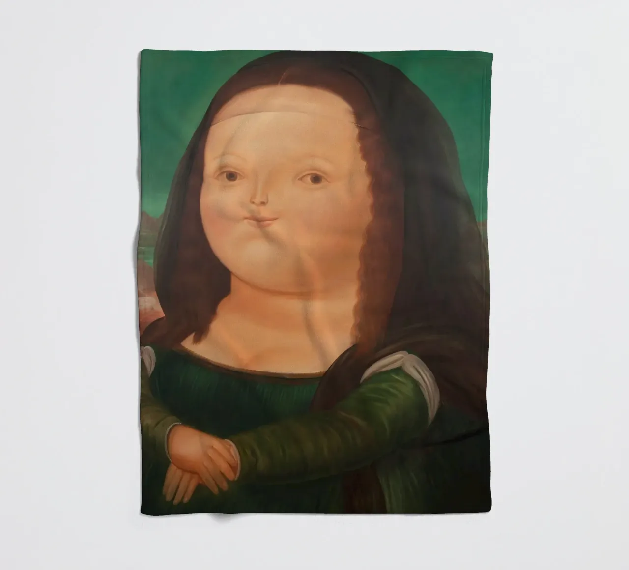 Monna Lisa di Fernando Botero coperta in pile da Classic Art Prints