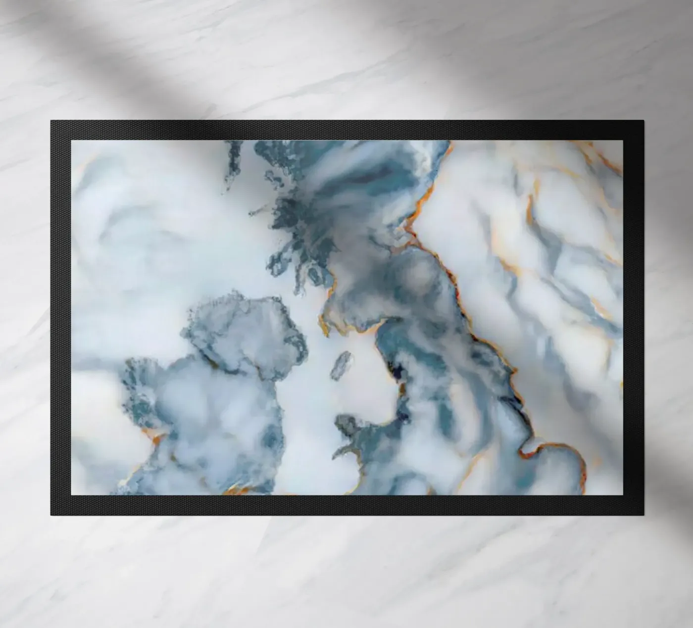 Uk Marble Map Fußmatte von Octavian