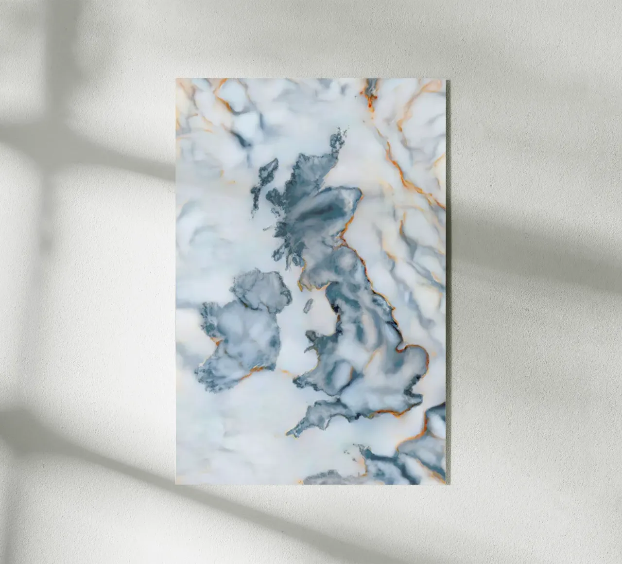 Uk Marble Map plexiglass da Octavian