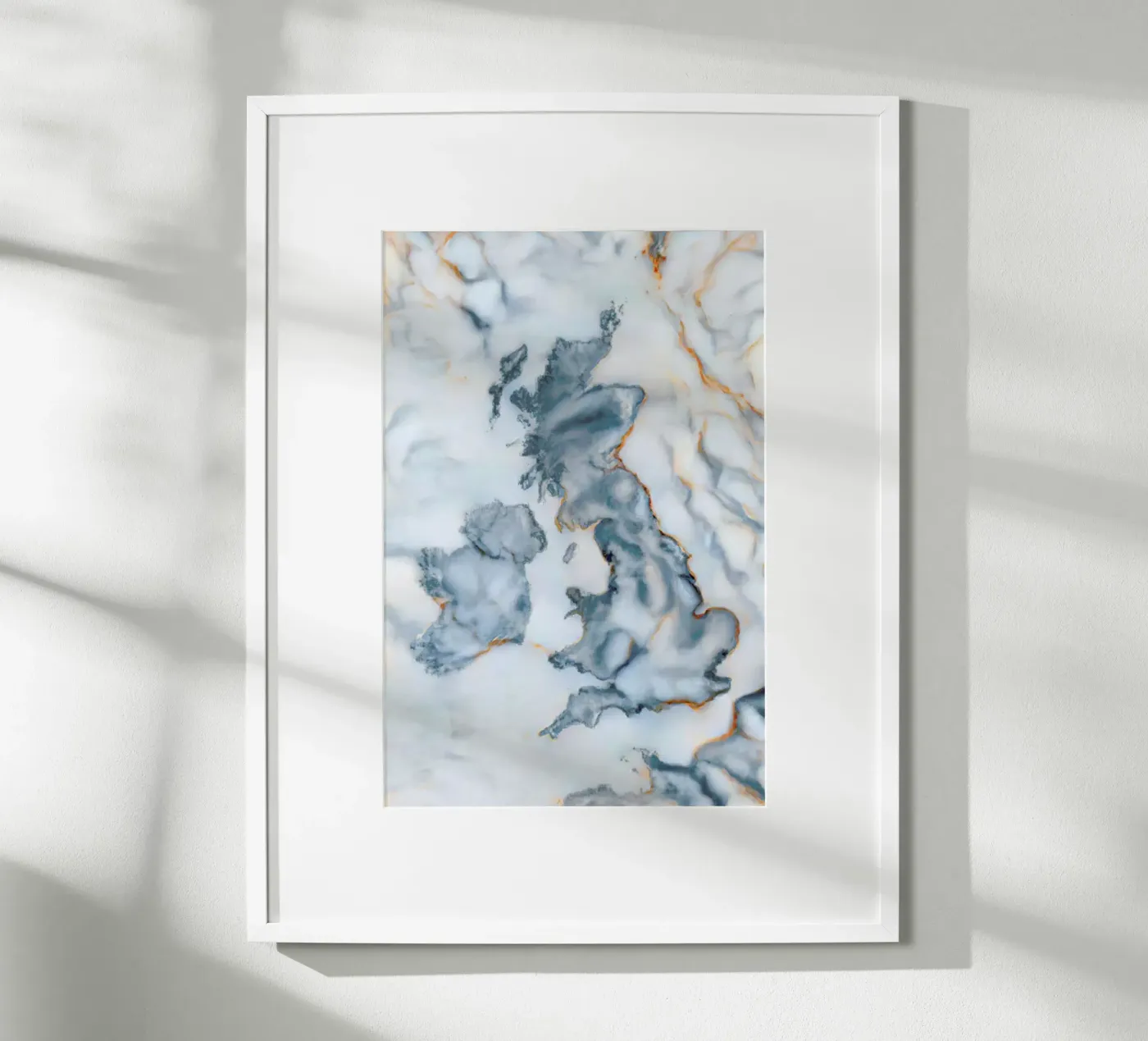 Uk Marble Map Poster von Octavian