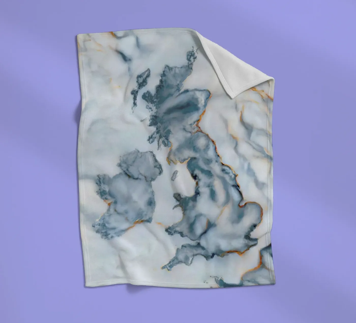 Uk Marble Map Fleecedecke von Octavian