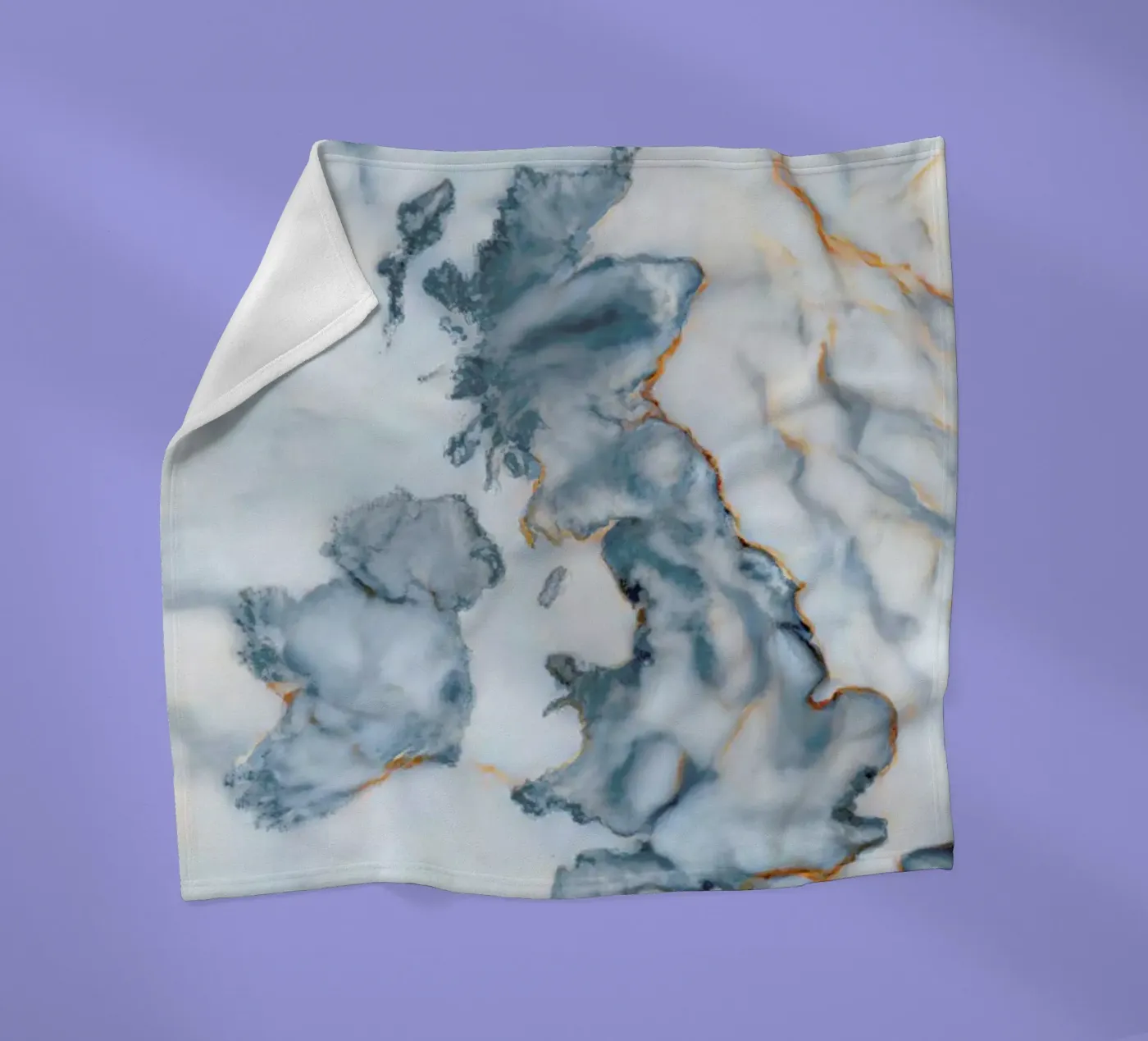 Uk Marble Map Fleecedecke von Octavian