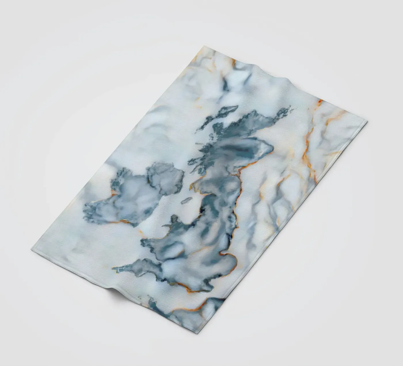 Uk Marble Map Fleecedecke von Octavian