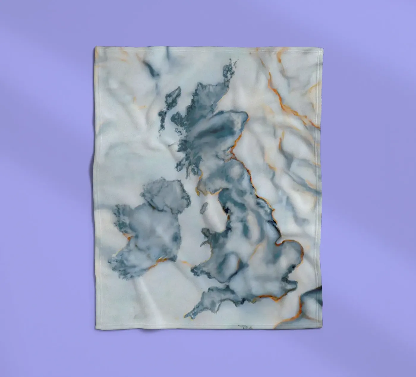 Uk Marble Map Fleecedecke von Octavian