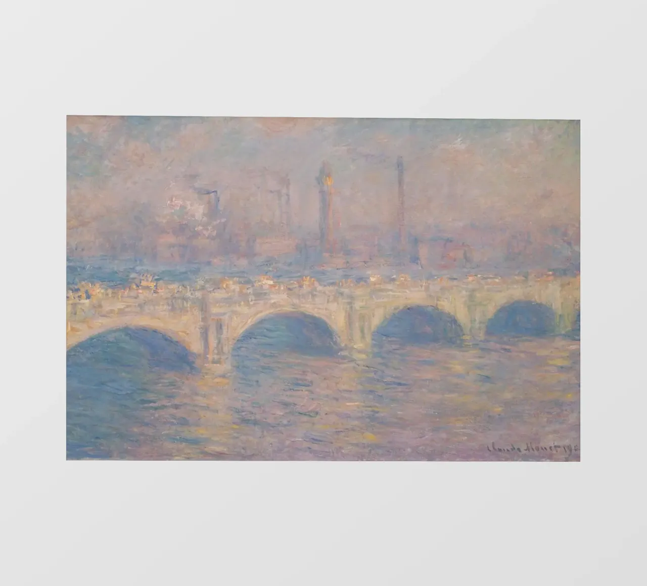 vista del fiume Tamigi con nebbia fitta telo in pvc da SMG Store