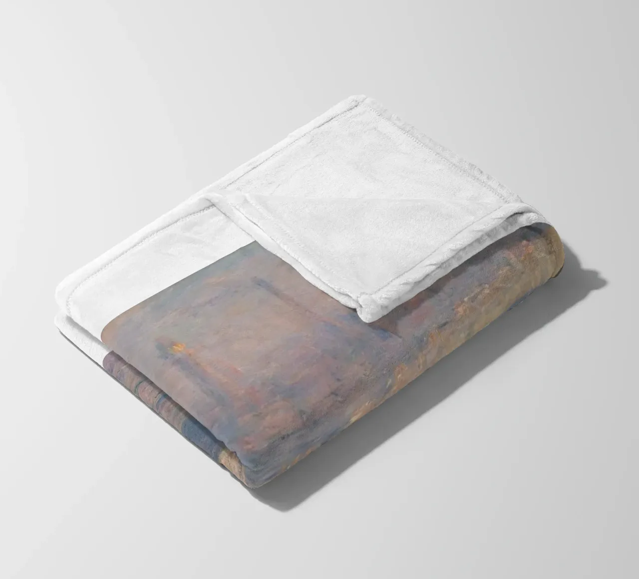 view of the river thames with thick fog fleece blanket by SMG Store