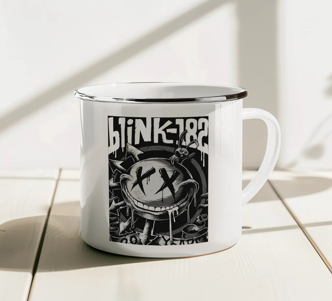 Blink-182 band art taza de esmalte de vanhesling