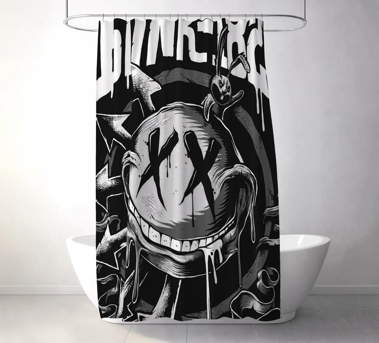 Blink-182 band art tenda da doccia da vanhesling