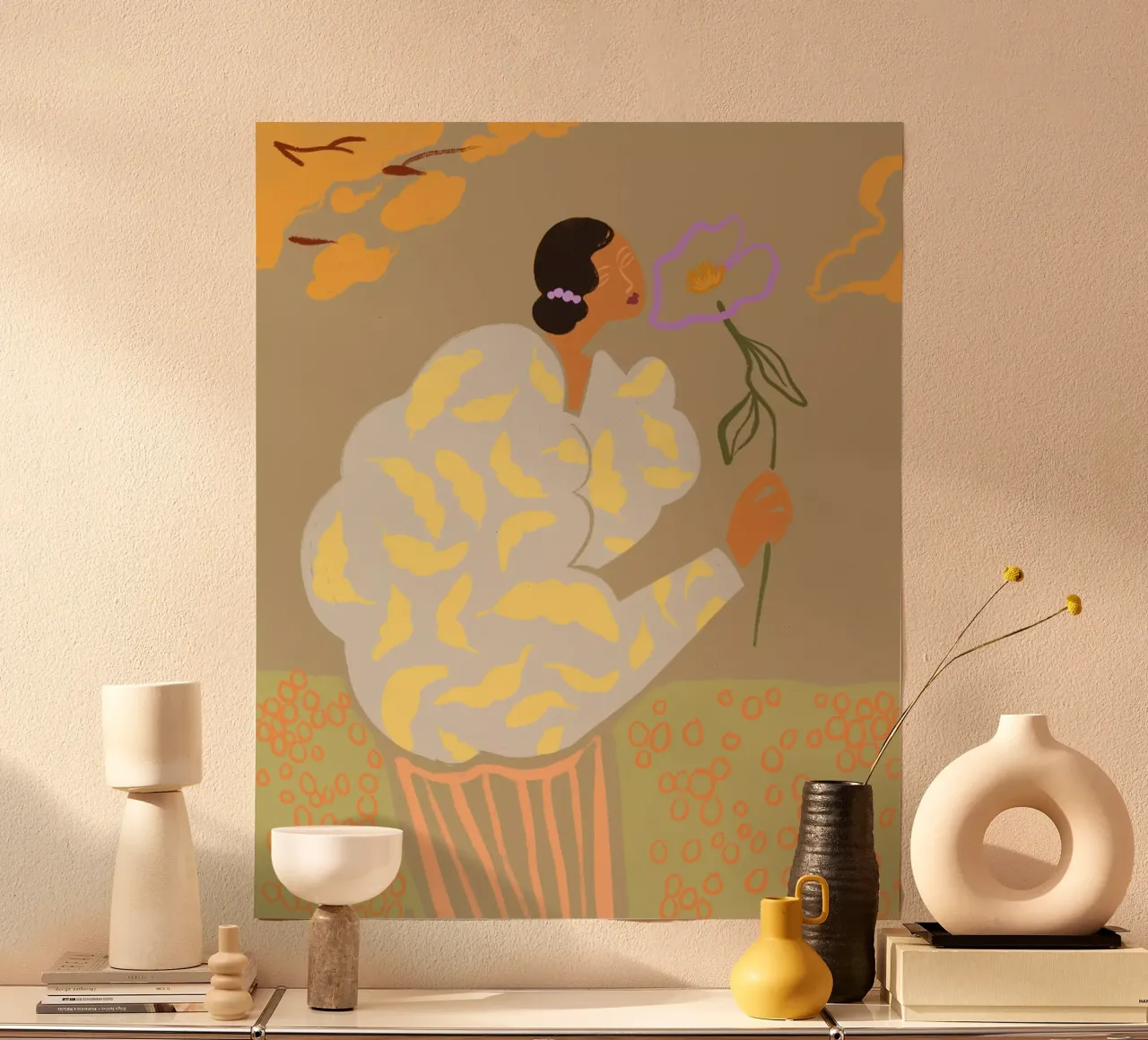 Flourish poster con telaio in legno da Arty Guava
