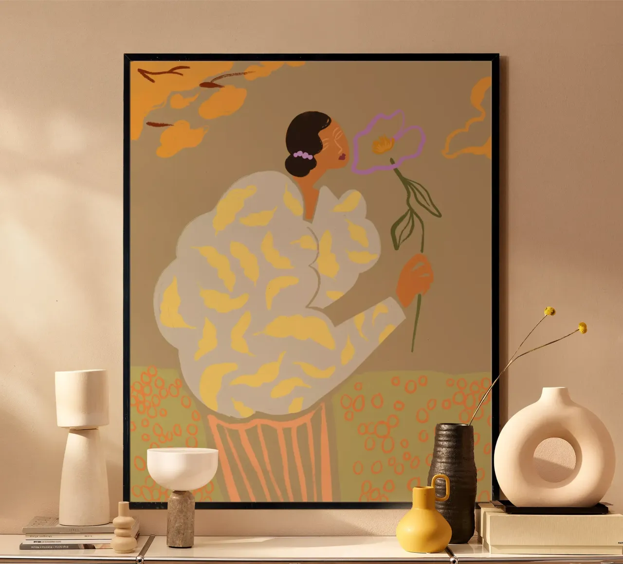 Flourish poster con telaio in legno da Arty Guava