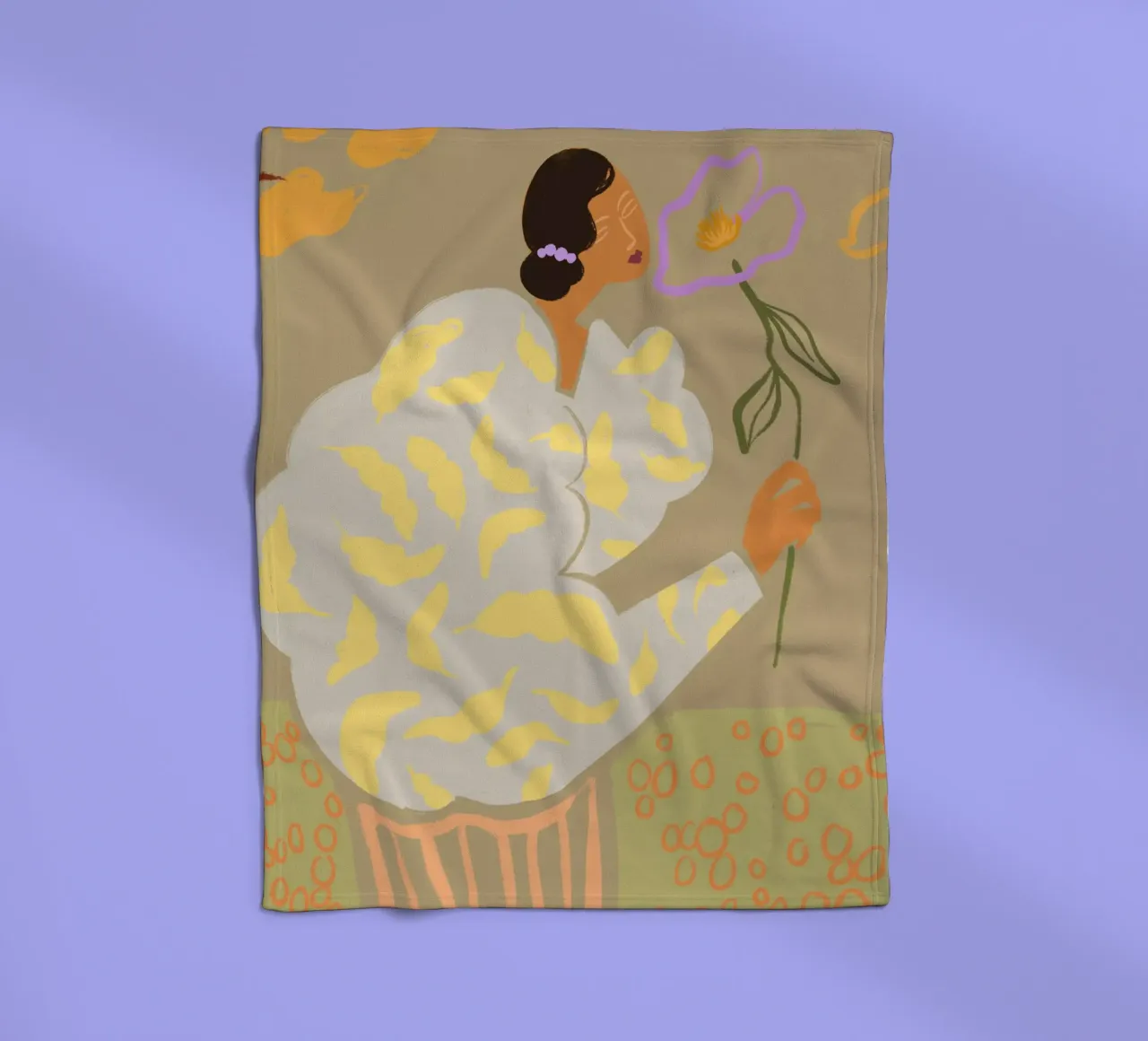 Flourish fleece blanket by Arty Guava