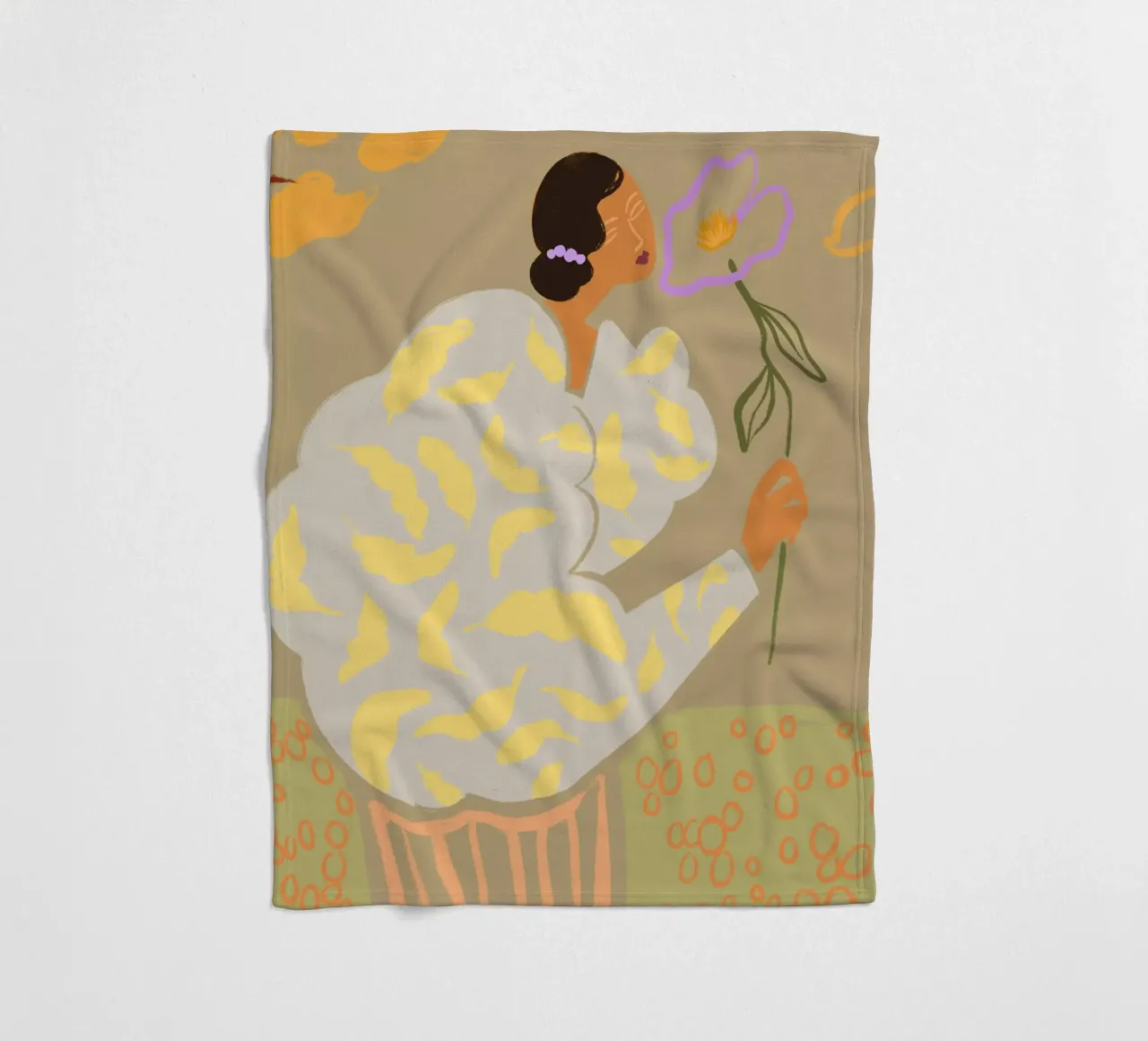 Flourish fleece blanket by Arty Guava