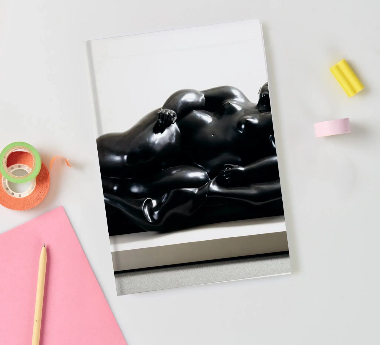 “Reclining Figure” by Fernando Botero notebook by Classic Art Prints