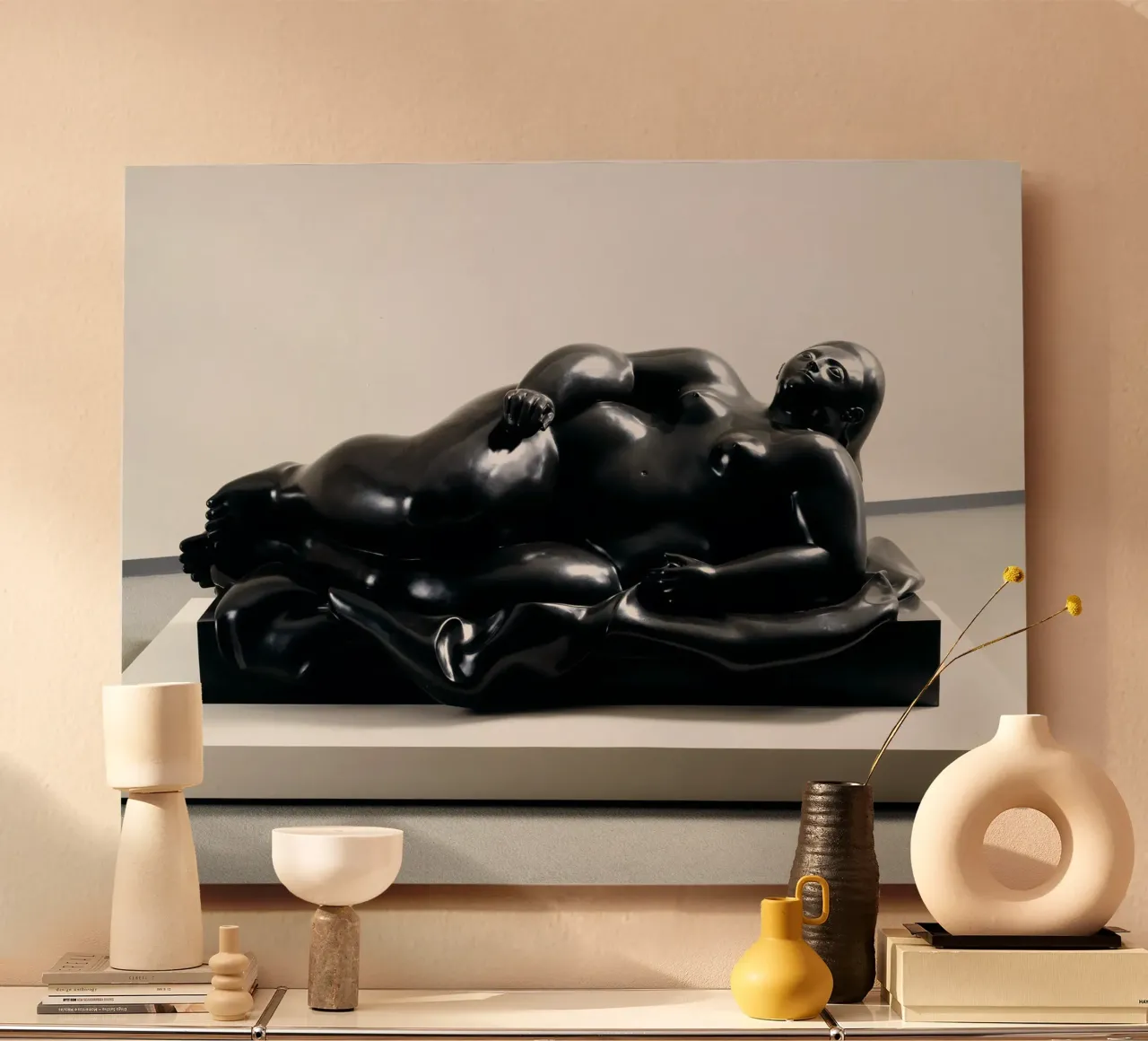 "Figura reclinata" di Fernando Botero alluminio dibond da Classic Art Prints
