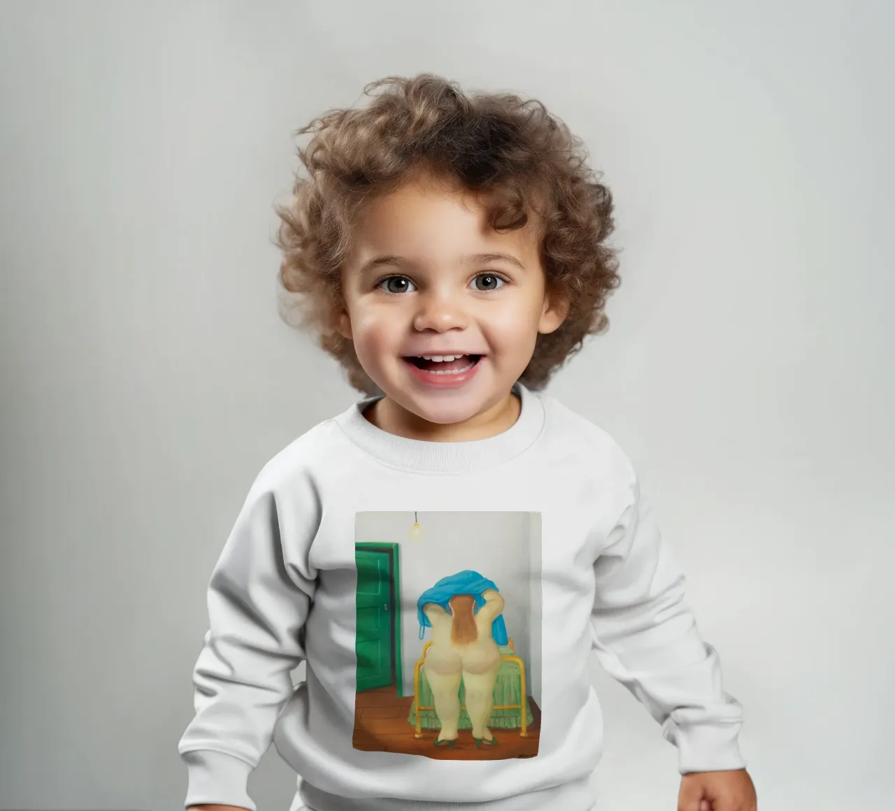 "Donna svestita" di Fernando Botero felpa neonato da Classic Art Prints