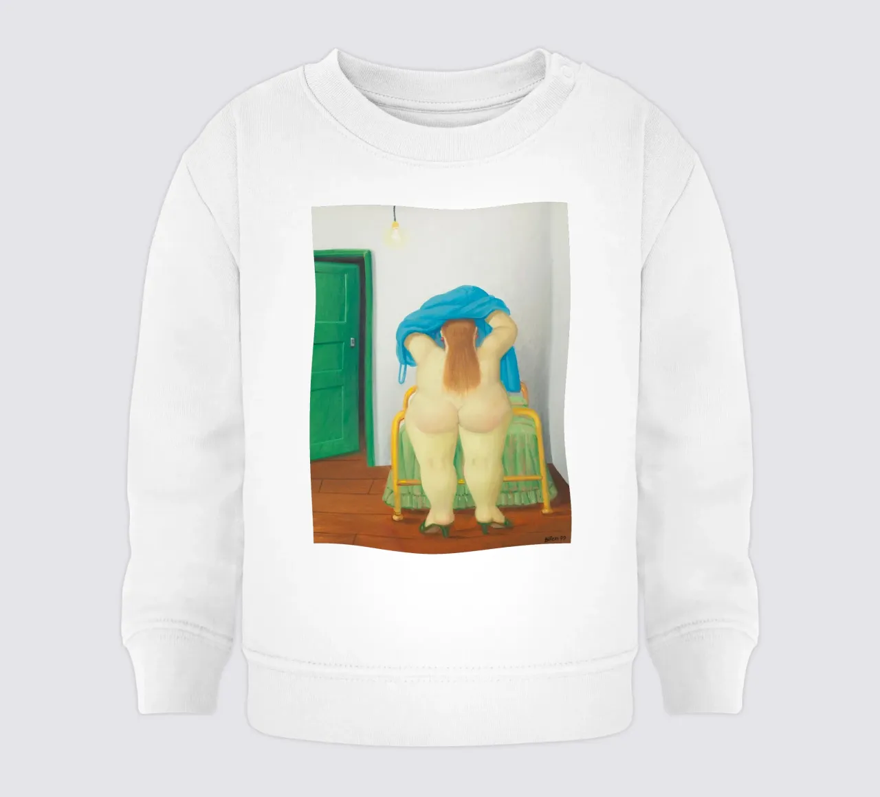 "Donna svestita" di Fernando Botero felpa neonato da Classic Art Prints