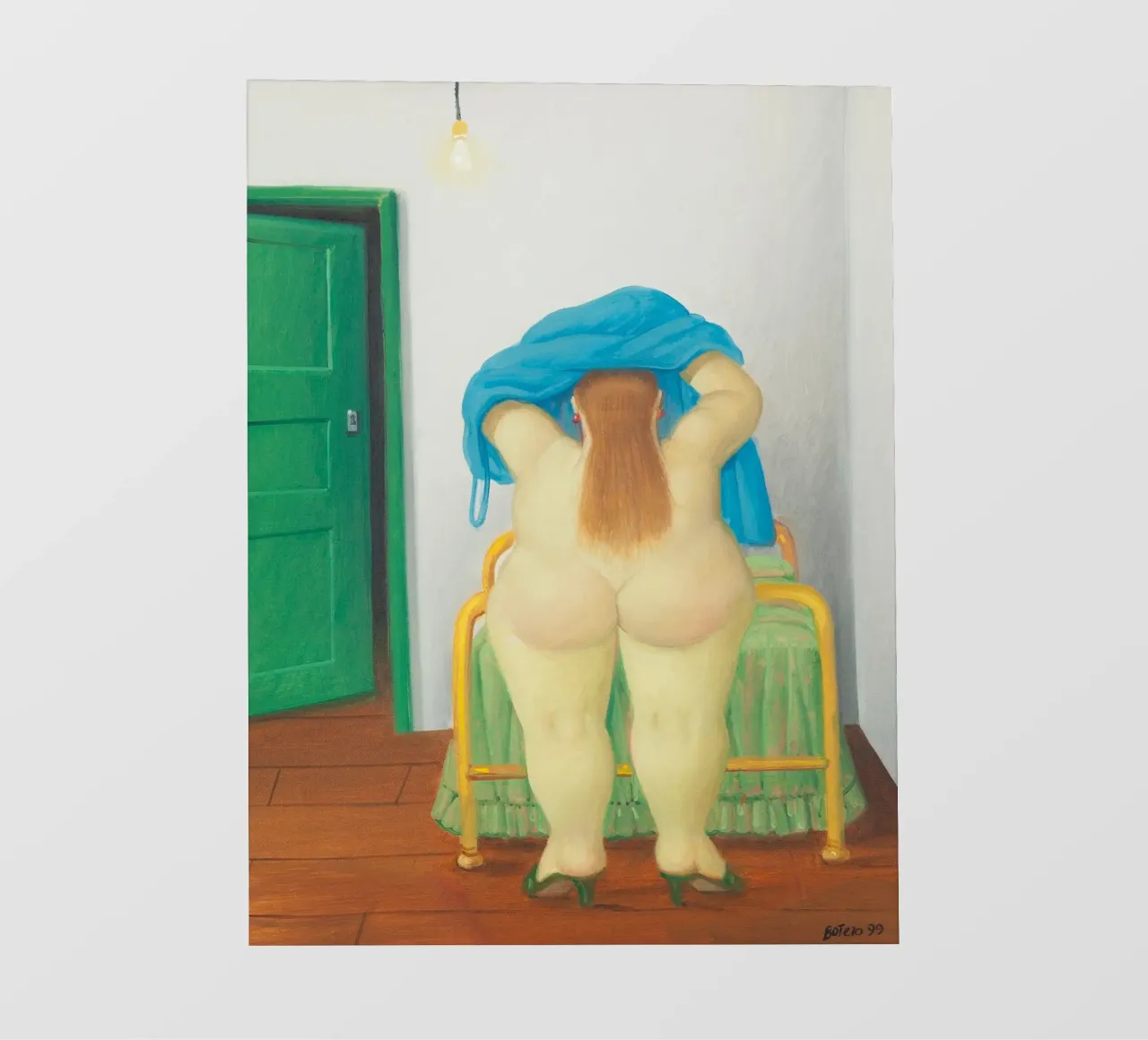 "Donna svestita" di Fernando Botero telo in pvc da Classic Art Prints