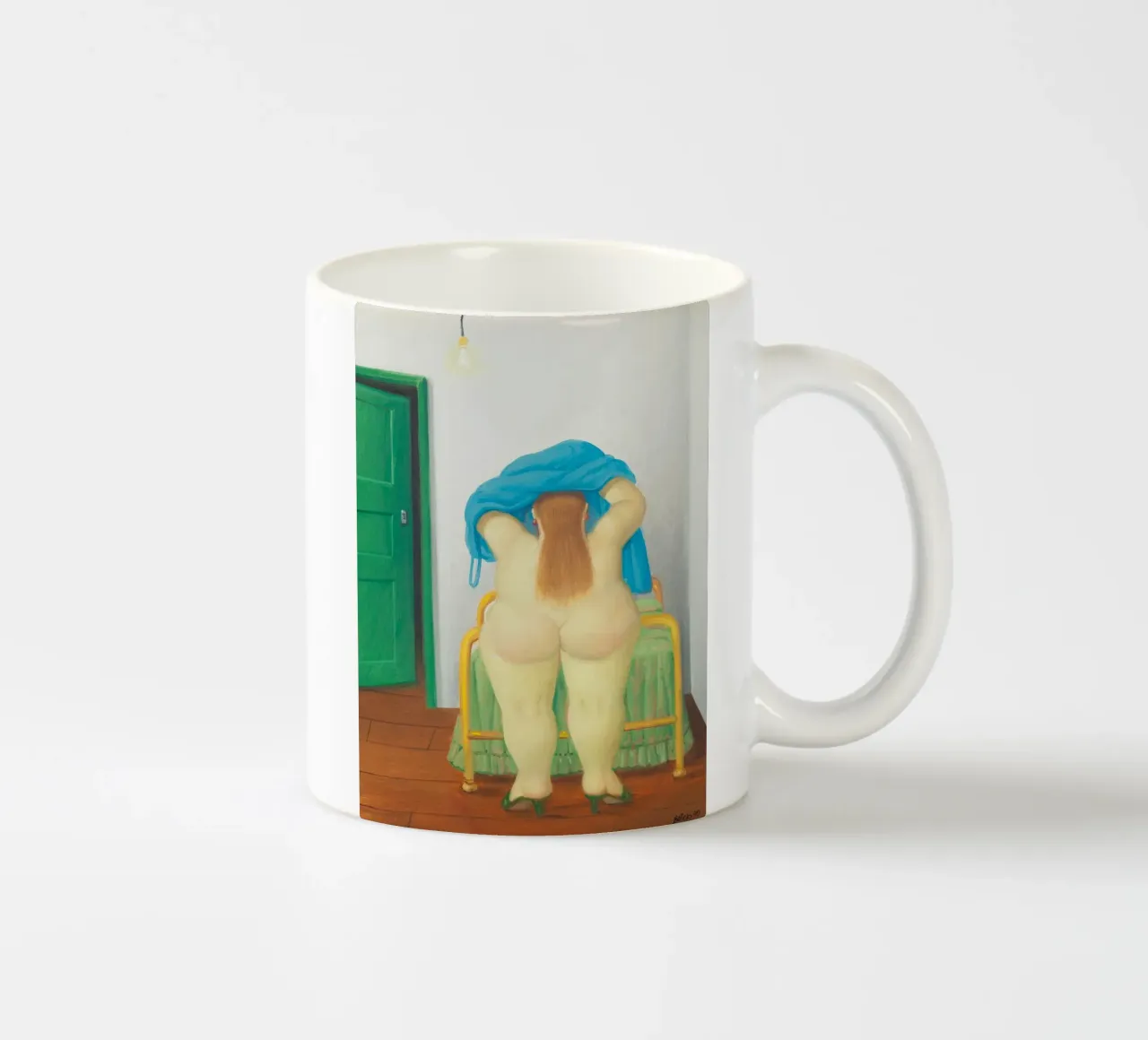 "Donna svestita" di Fernando Botero tazza in ceramica da Classic Art Prints