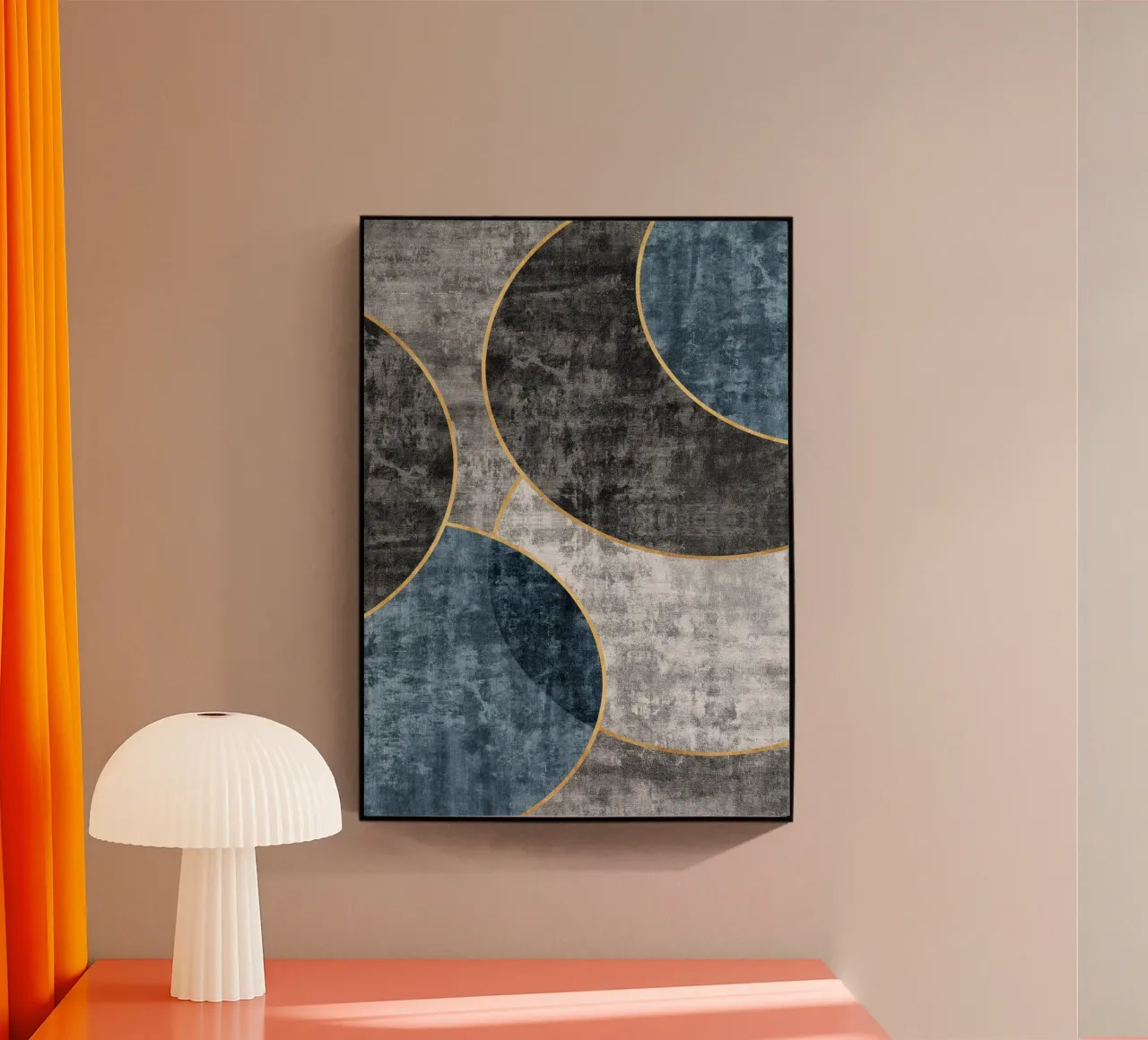 abstract art circles textures plexiglass da vintageshop