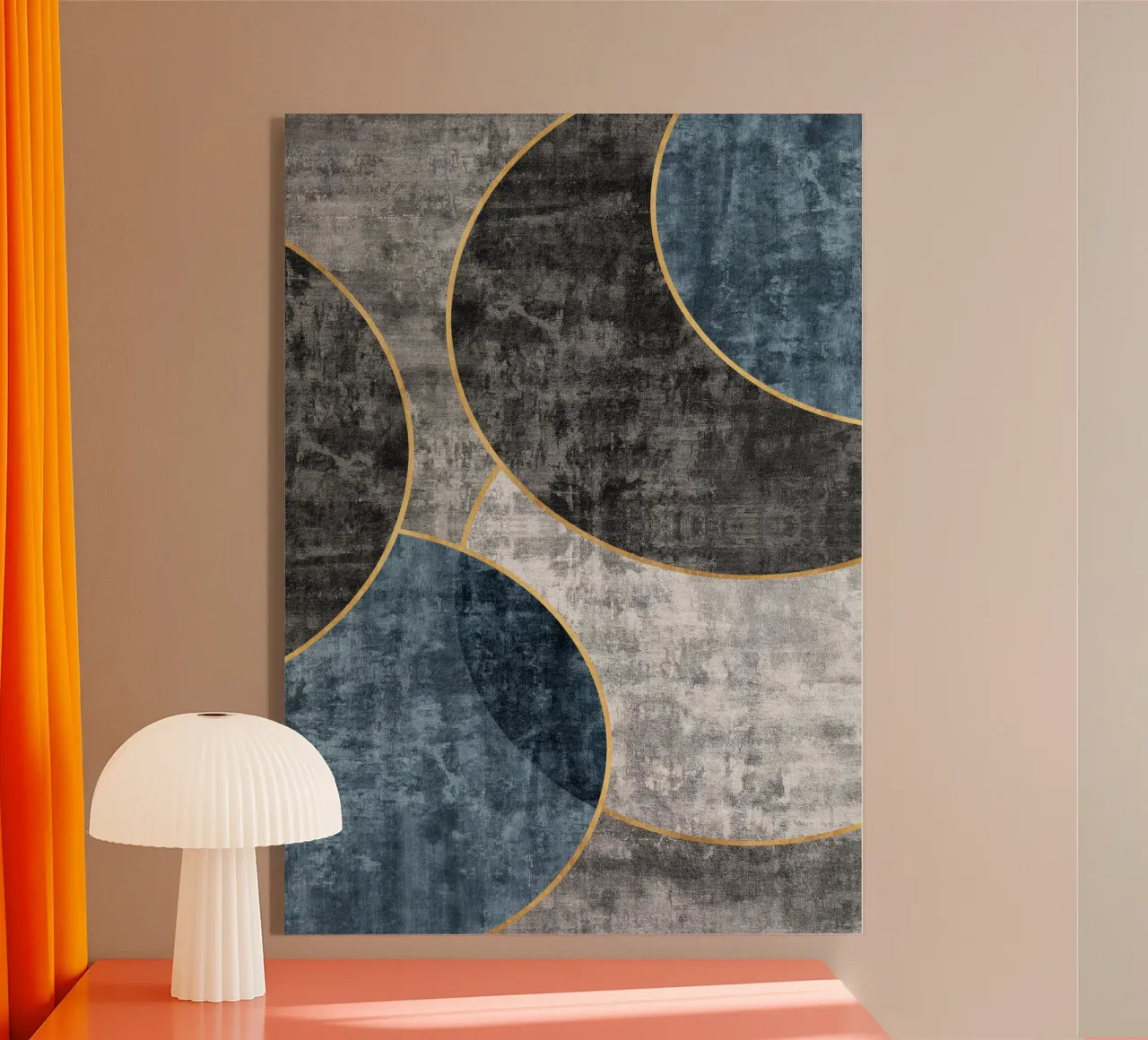 abstract art circles textures plexiglass da vintageshop