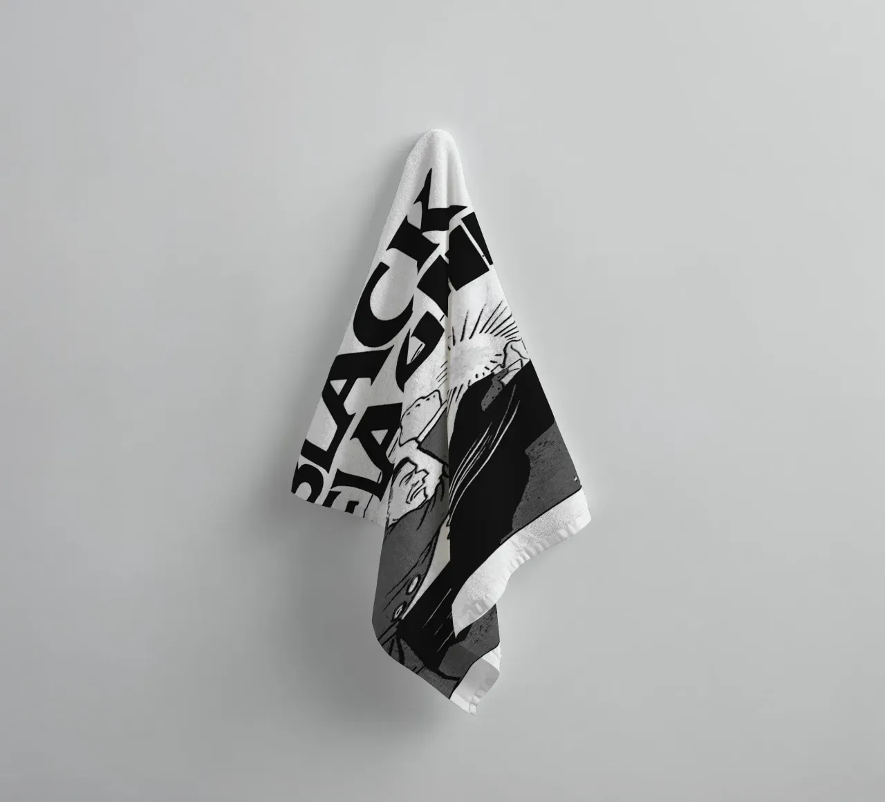 Schwarze Flagge Band Art Handtuch von vanhesling