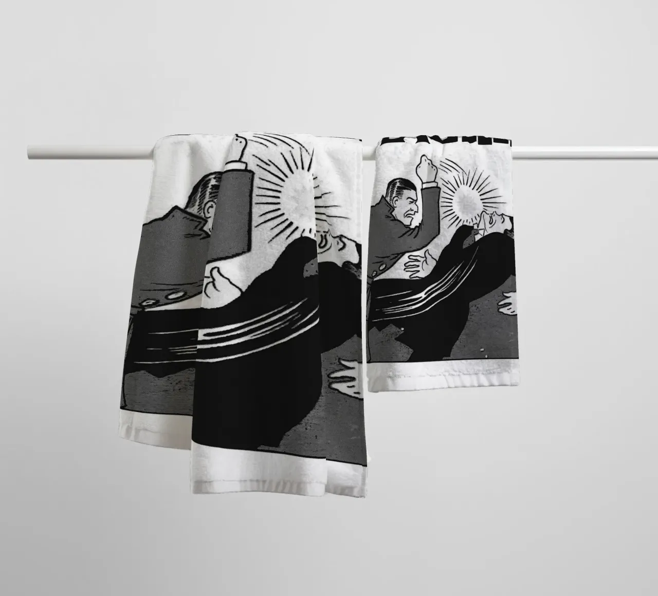 Schwarze Flagge Band Art Handtuch von vanhesling