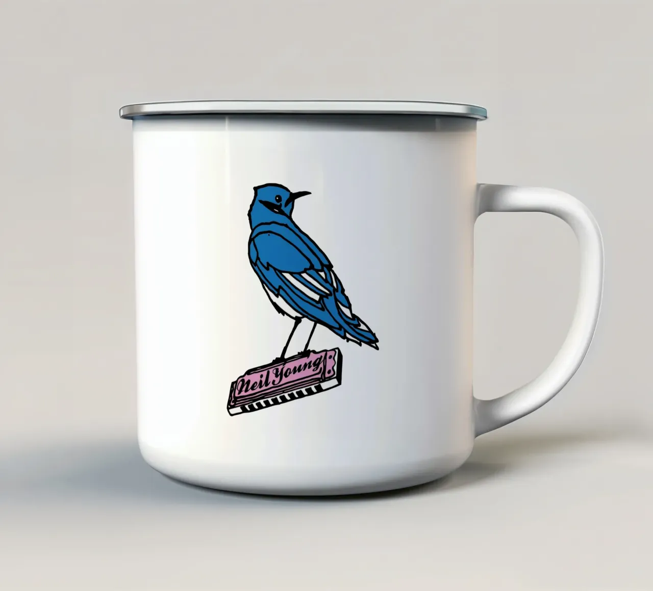 Neil Young tazza in smalto da Gladysrg