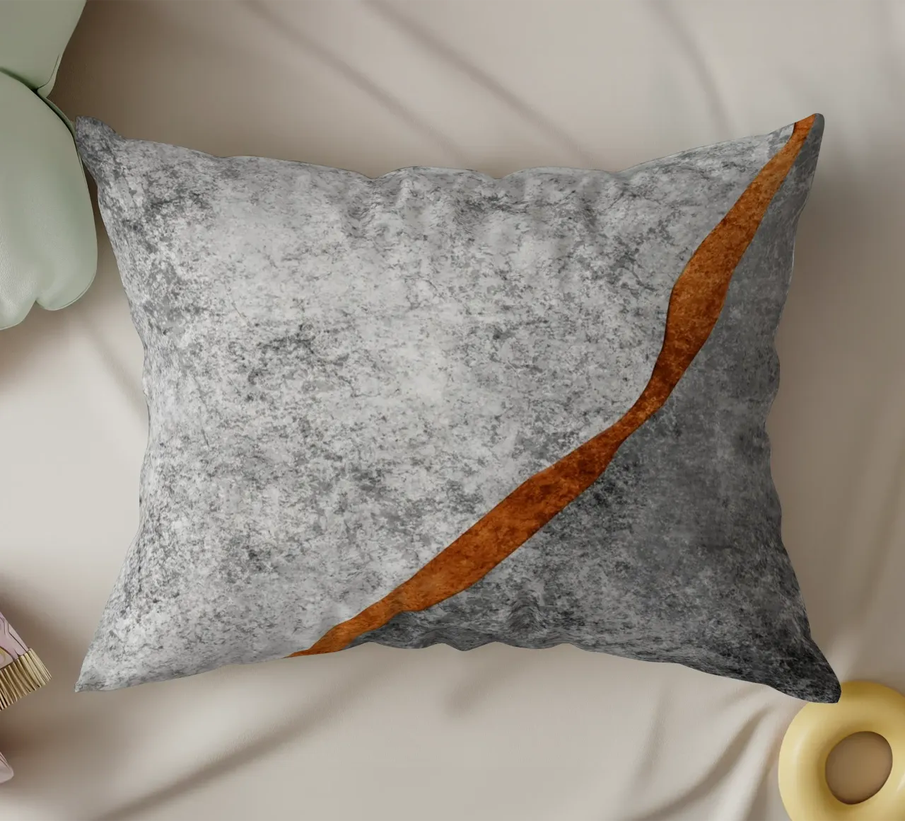 abstract art texture gray cutouts cuscino da vintageshop