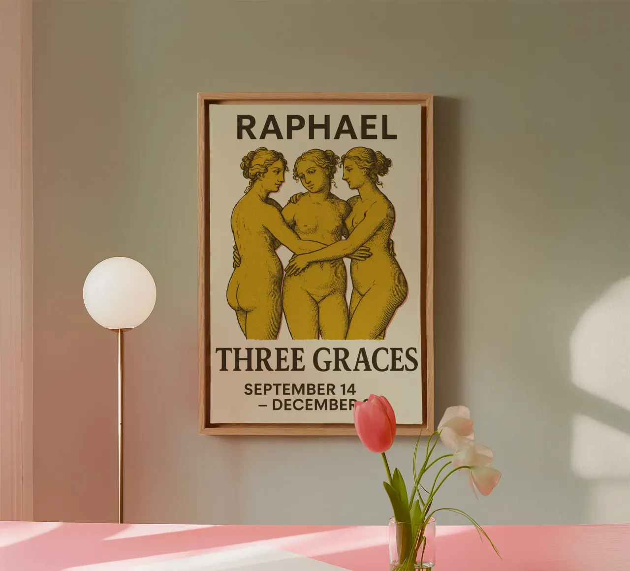 Three Graces tela con Cornice a cassetta da treechild