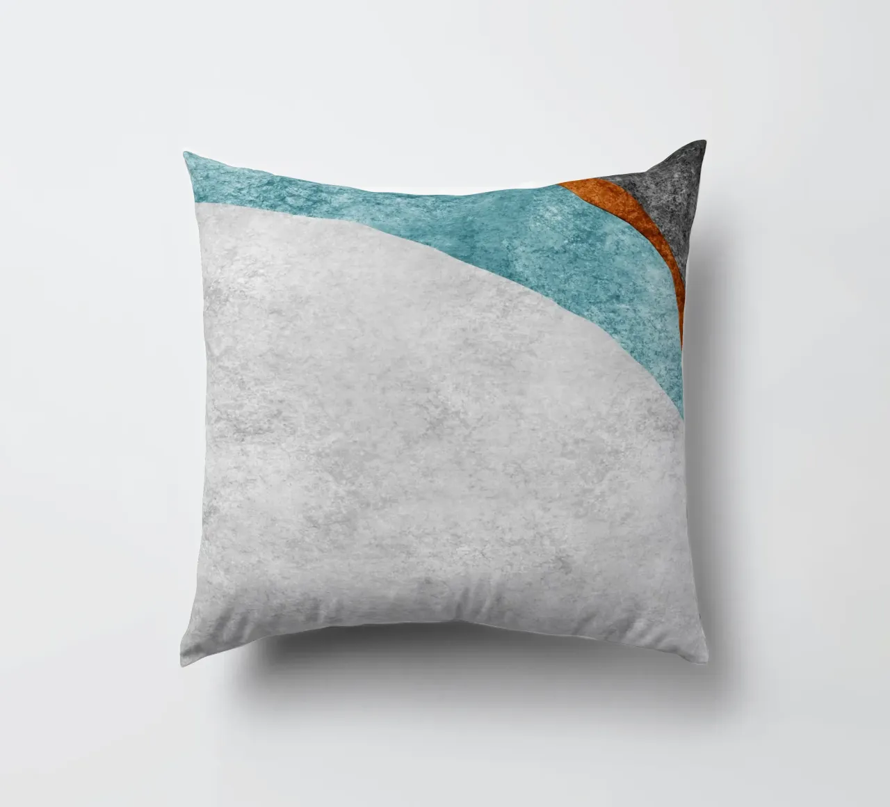 abstract art blue cutouts cojín de vintageshop