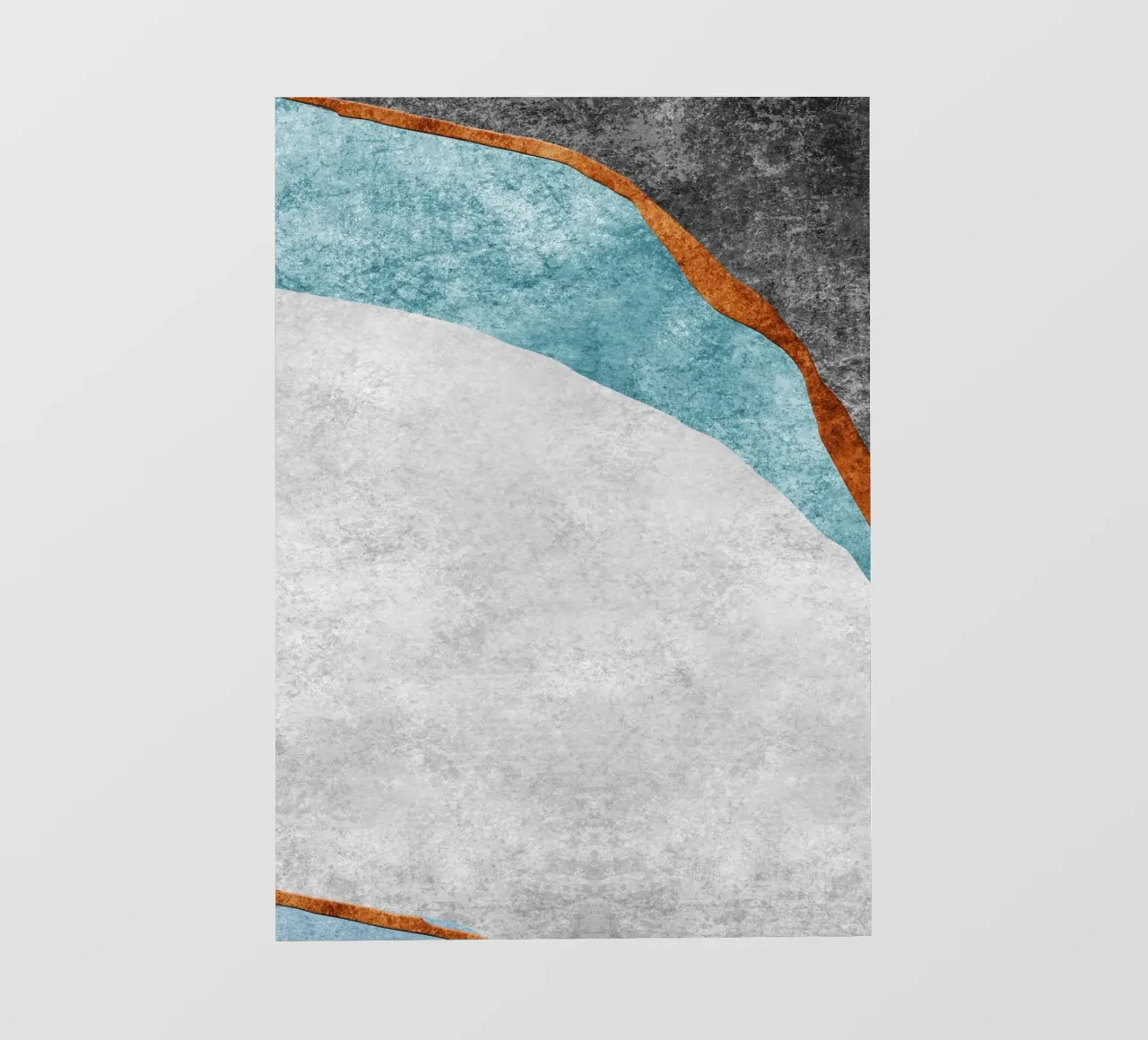abstract art blue cutouts telo in pvc da vintageshop