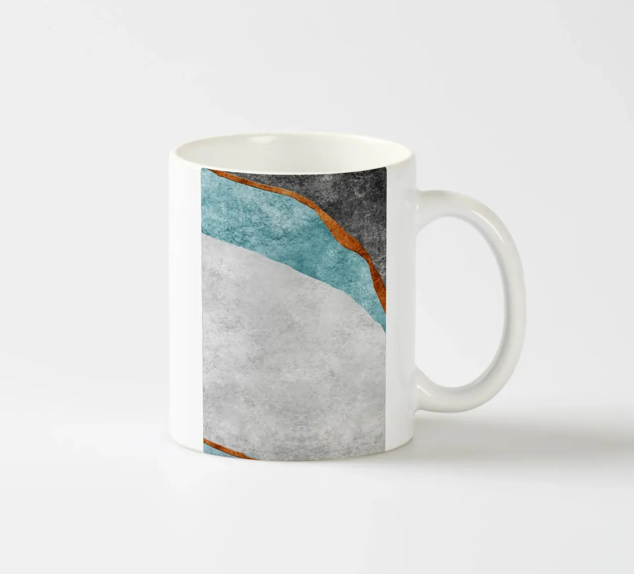 abstract art blue cutouts tazza in ceramica da vintageshop