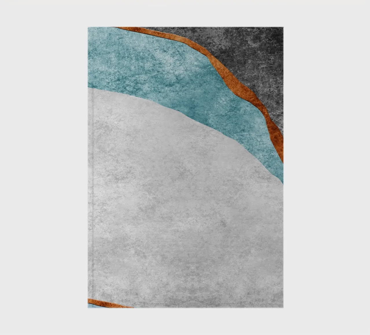 abstract art blue cutouts notitieboek van vintageshop