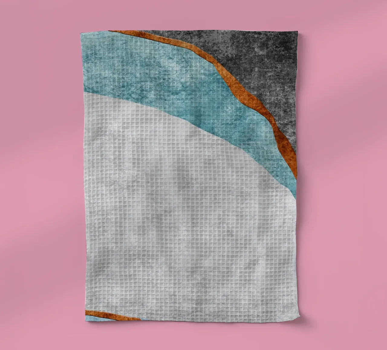 abstract art blue cutouts canovaccio da cucina da vintageshop
