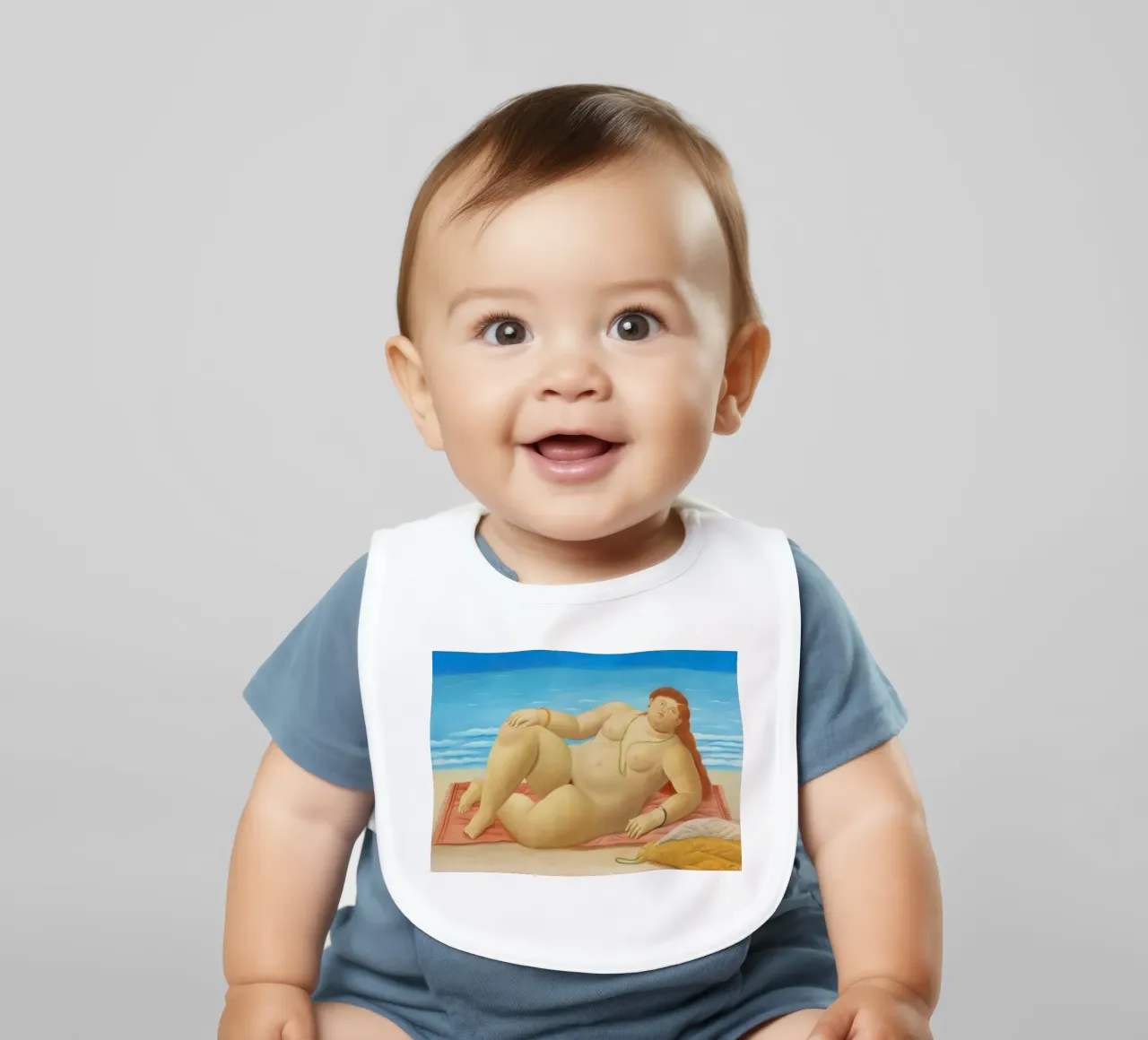"La Playa" di Fernando Botero bavaglino da Classic Art Prints