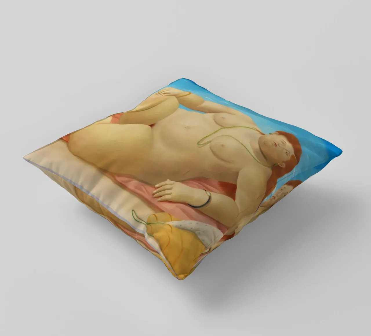 "La Playa" di Fernando Botero cuscino da Classic Art Prints