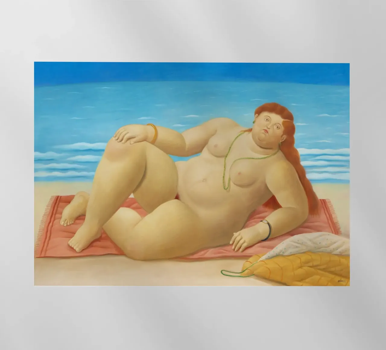 "La Playa" di Fernando Botero pellicola backlit da Classic Art Prints