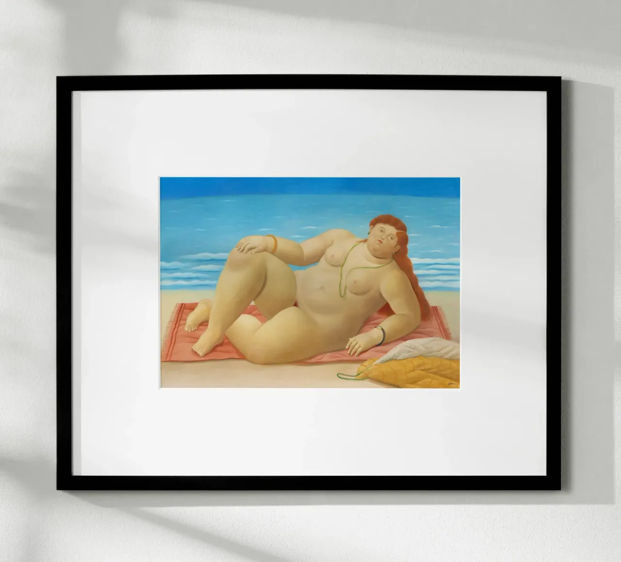 "La Playa" di Fernando Botero carta hahnemühle da Classic Art Prints