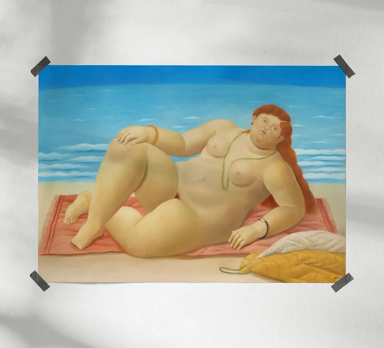 "La Playa" di Fernando Botero carta hahnemühle da Classic Art Prints