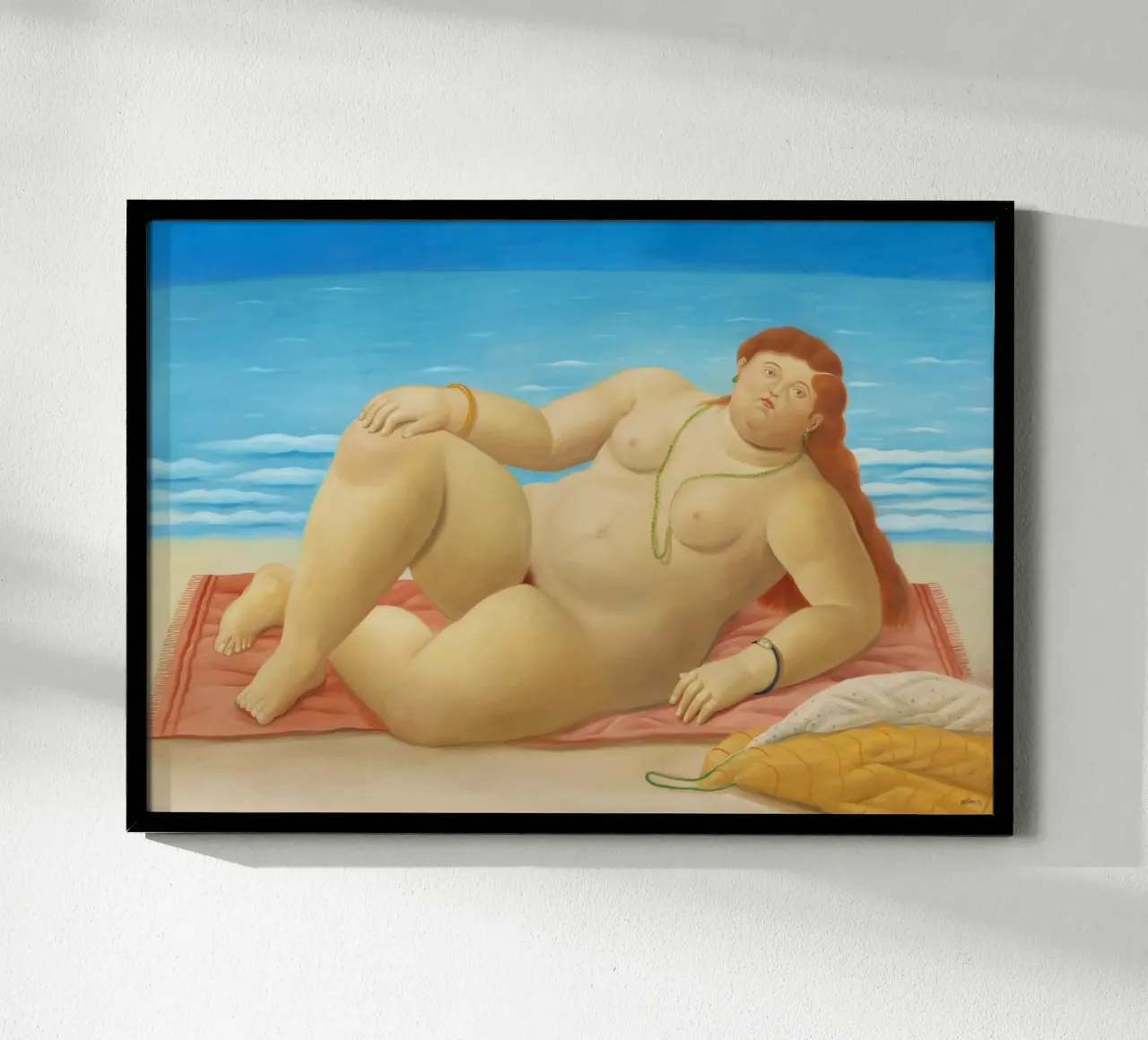 "La Playa" di Fernando Botero carta hahnemühle da Classic Art Prints