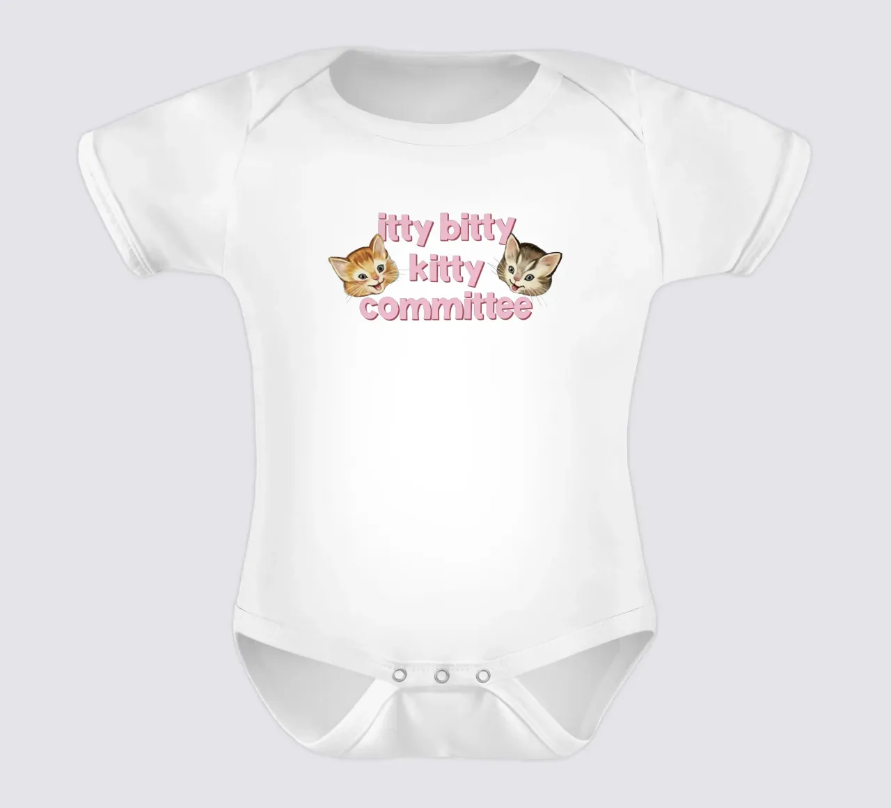 Comitato Itty Bitty Kitty body neonato maniche corte da Laura Graves