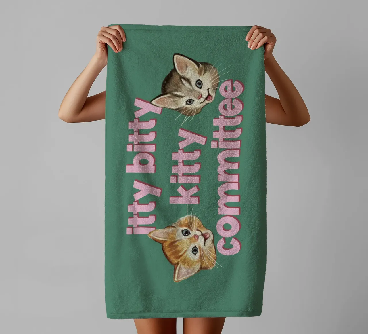 Comitato Itty Bitty Kitty asciugamano da bagno da Laura Graves