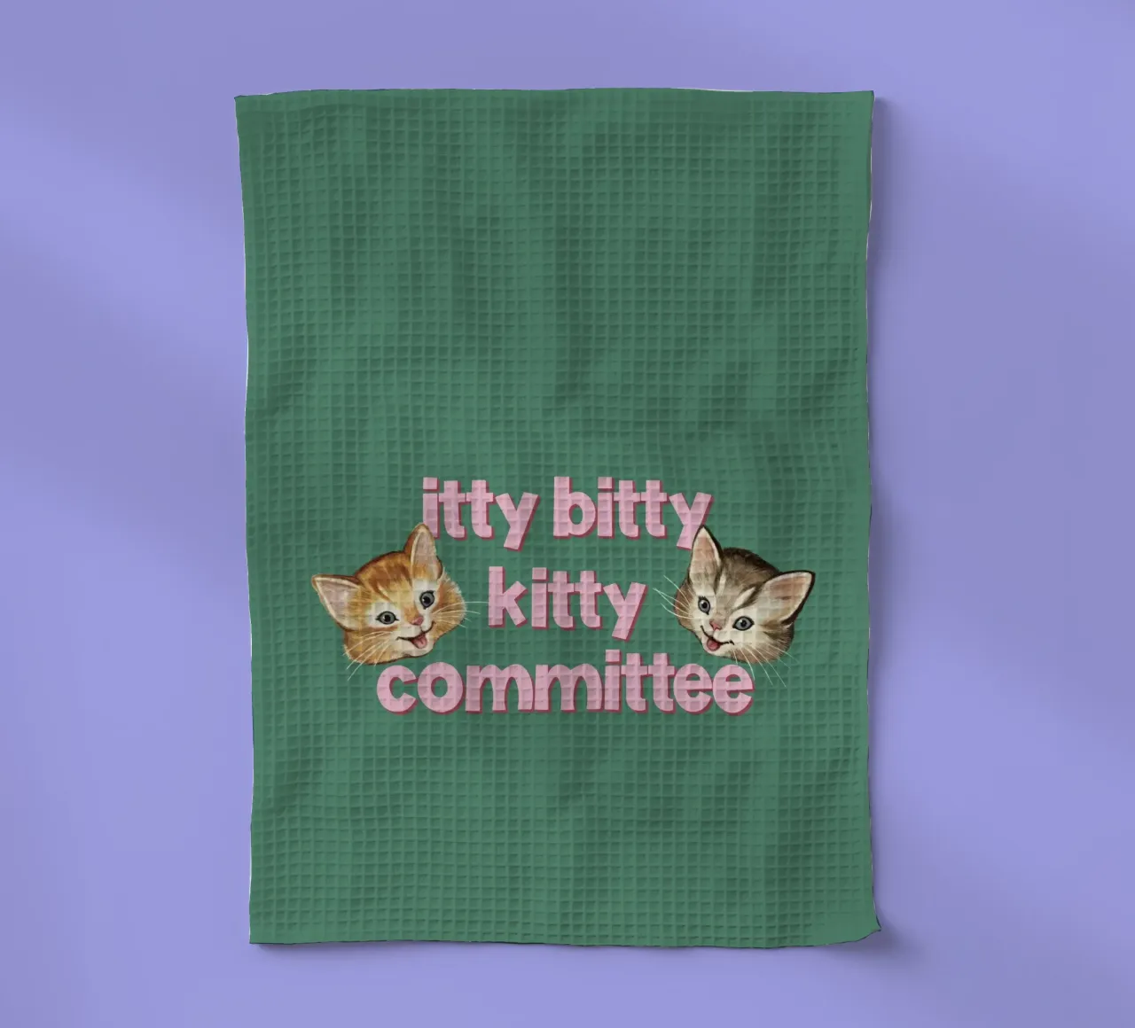 Comitato Itty Bitty Kitty canovaccio da cucina da Laura Graves
