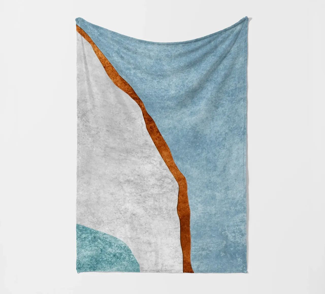 abstract art rust cutouts coperta in pile da vintageshop