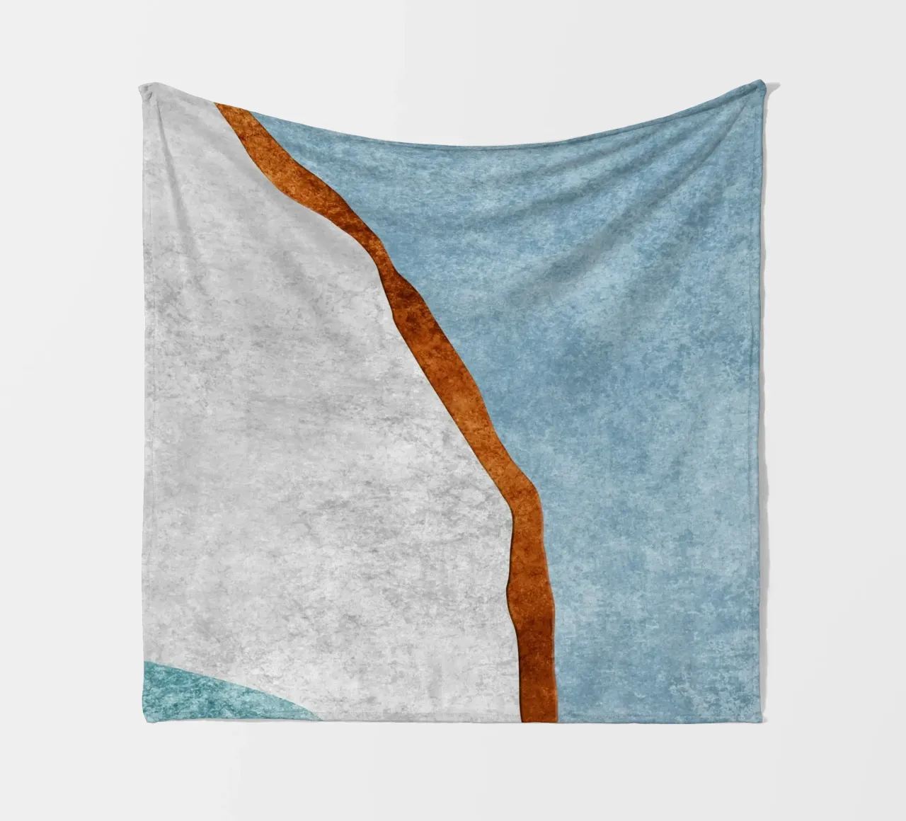 abstract art rust cutouts coperta in pile da vintageshop