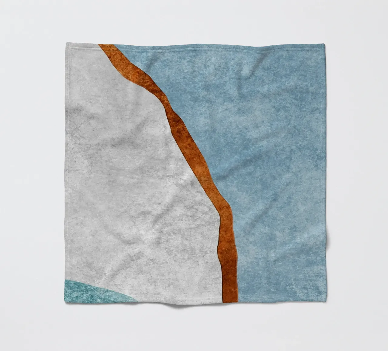 abstract art rust cutouts coperta in pile da vintageshop